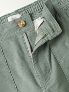 Onia - Tapered Cotton-Corduroy Trousers - Blue