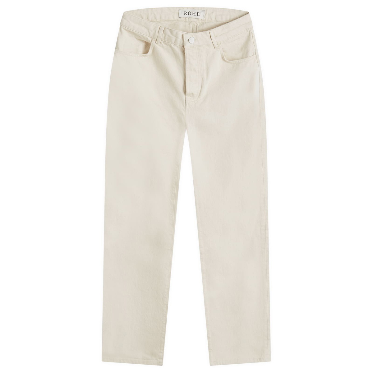 Róhe Men's Straight Leg Denim Jeans in Natural White