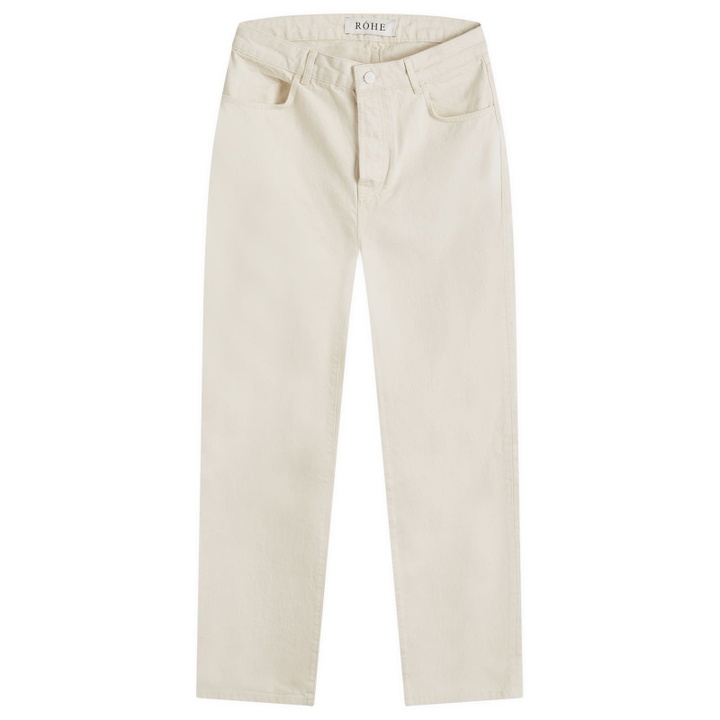 Photo: Róhe Men's Straight Leg Denim Jeans in Natural White