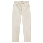 Róhe Men's Straight Leg Denim Jeans in Natural White