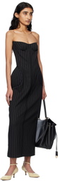 Jean Paul Gaultier SSENSE Exclusive Black 'The Long Bustier' Midi Dress