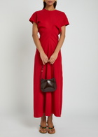 Jacquemus Le Petit Bisou Glossed Leather Shoulder bag - Burgundy - One Size