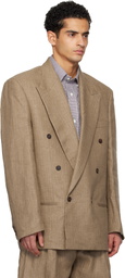 Hed Mayner Brown Linen Blazer
