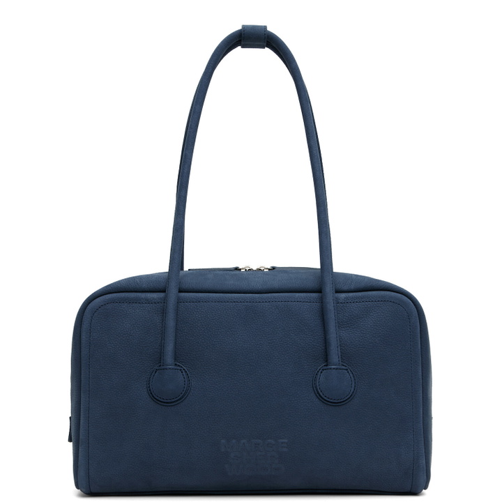 Photo: MARGESHERWOOD Navy Soft Boston Bag