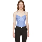 Wendelborn Blue Silk Inside Out Bodysuit