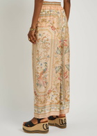 Zimmermann Roselight Printed Wide-leg Silk Trousers Pink