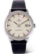Timex - Q Timex 1978 Reissue 35mm Stainless Steel and Leather Watch