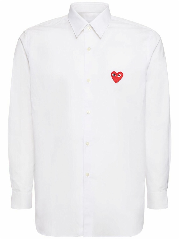 Photo: COMME DES GARÇONS PLAY - Heart Patch Cotton Shirt