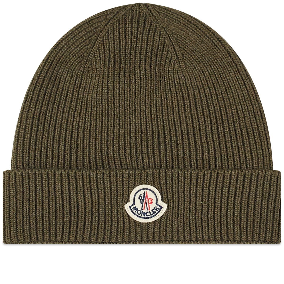 Moncler Men's Logo Beanie in Green Moncler