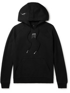 Ader Error - Oversized Logo-Embroidered Distressed Cotton-Blend Jersey Hoodie - Black