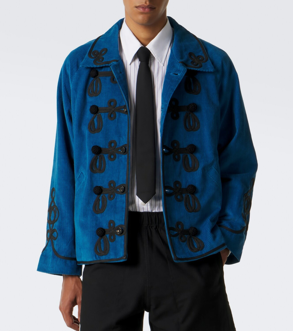 Bode Stagecoach embroidered cotton corduroy jacket