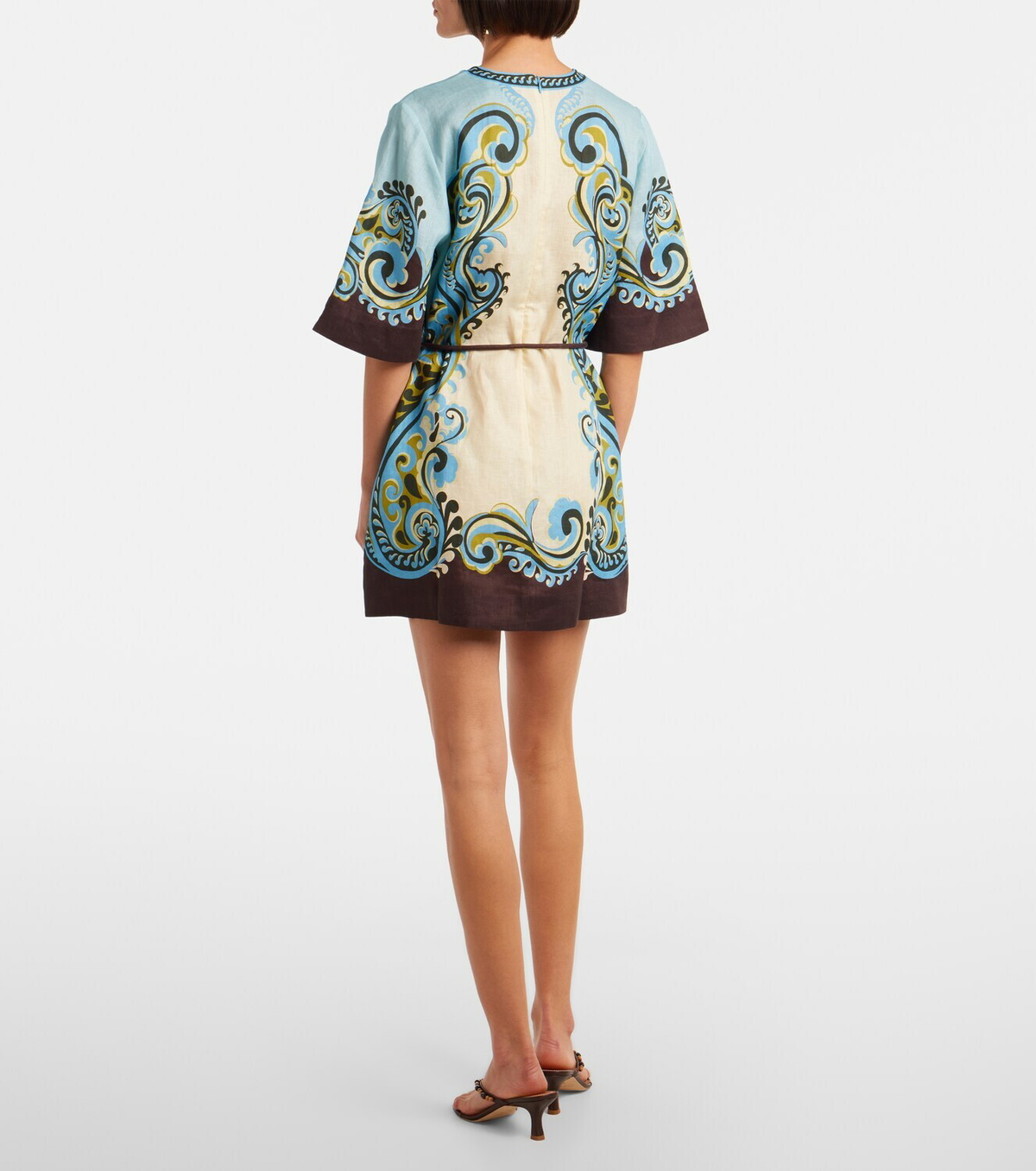 Alémais Natalia printed linen minidress