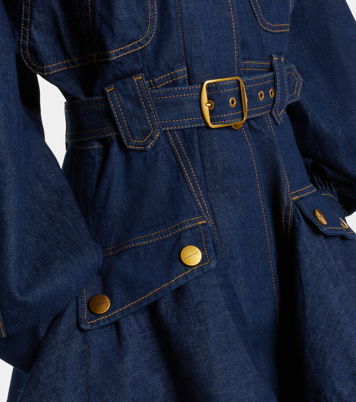 Zimmermann Luna belted denim minidress