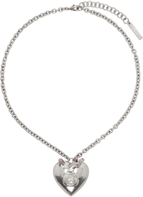 Photo: Jiwinaia Silver Hello Kitty Heart Chain Necklace