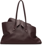 The Attico Burgundy 'La Passeggiata Medium' Top Handle Bag