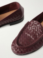 Bottega Veneta - Intrecciato Leather Loafers - Burgundy