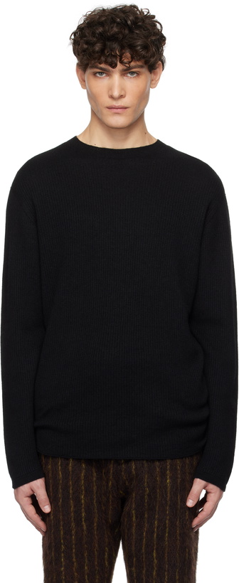 Photo: The Elder Statesman Black Heavy Delicash Sweater