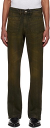 Mowalola Brown Midi Jeans