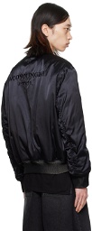 Wooyoungmi Black Embroidered Bomber Jacket