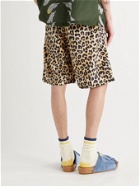 KAPITAL - Wide-Leg Leopard-Print Poplin Shorts - Animal print