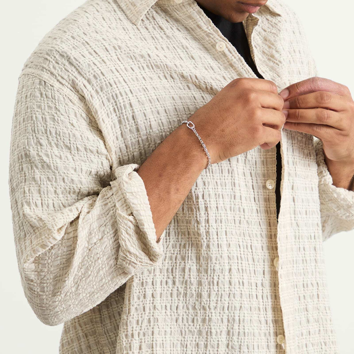 Tom Wood Lee Bracelet Thick in Silver Tom Wood