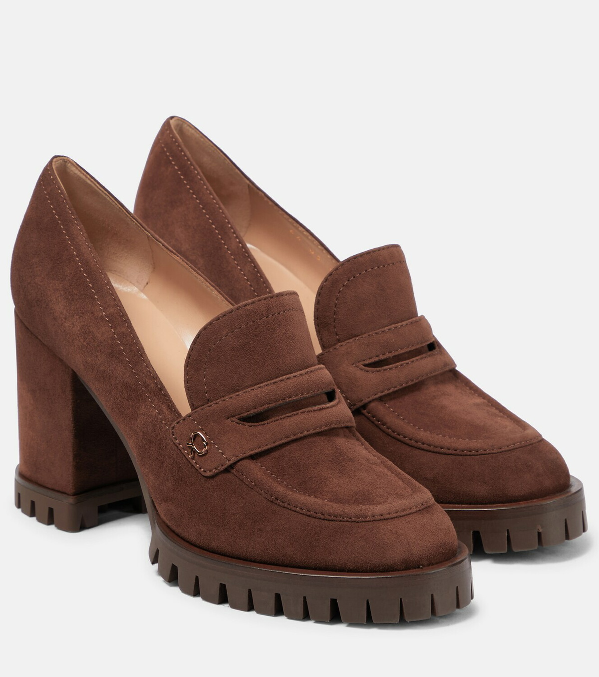 Gianvito Rossi - Suede loafer pumps