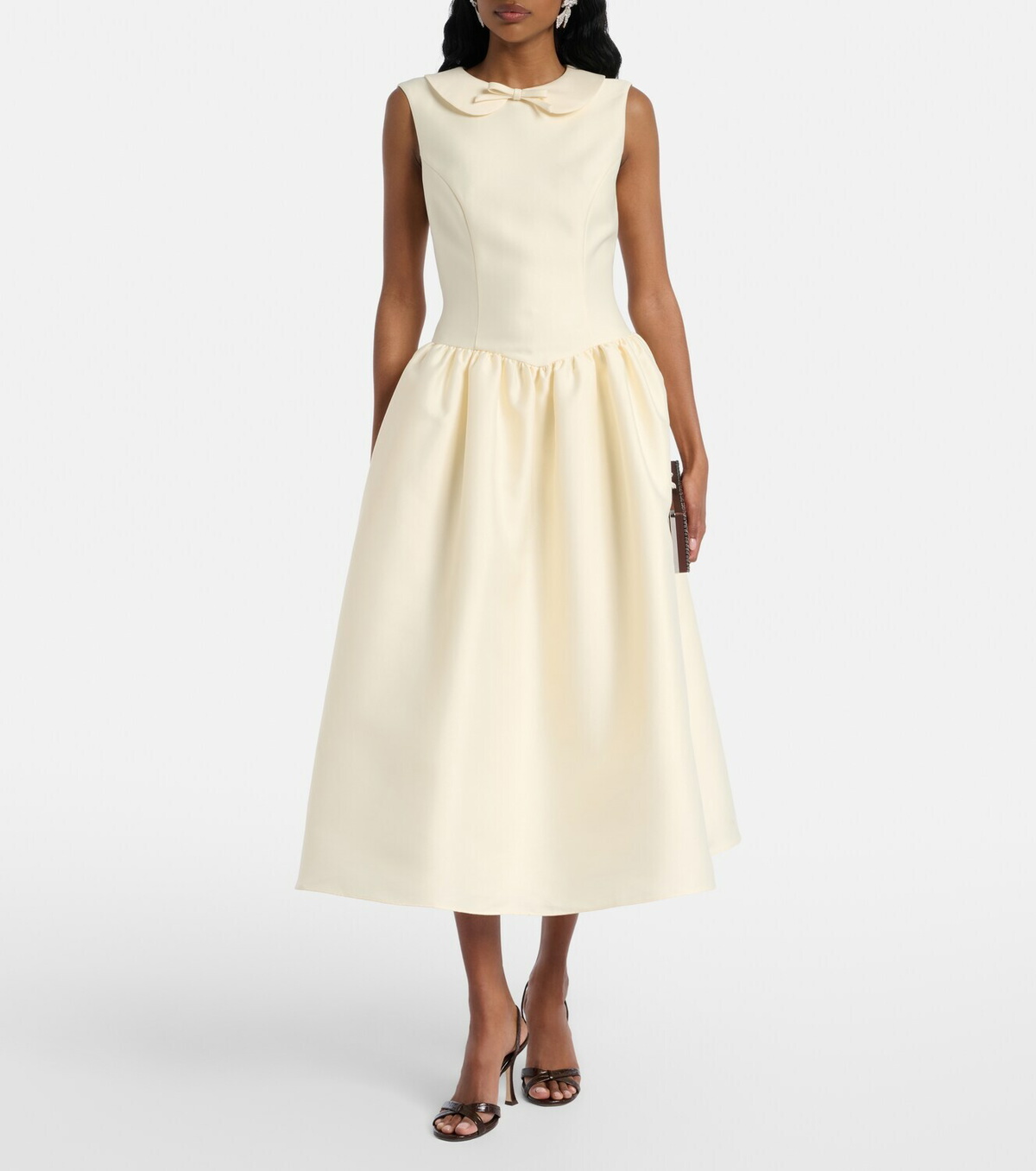 Self-Portrait Taffeta midi dress