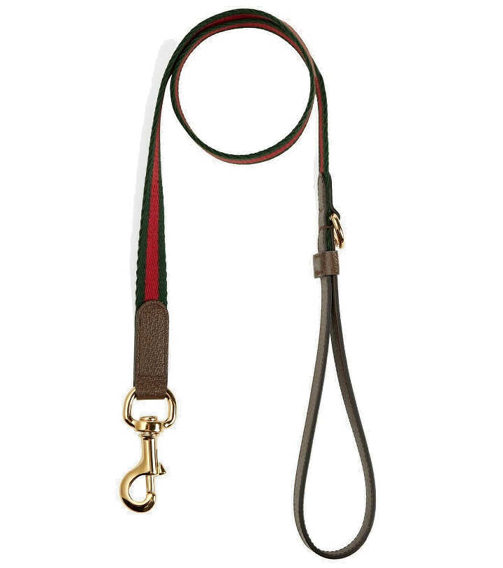 Photo: Gucci - Web Stripe S/M faux leather dog leash