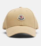 Moncler Logo cotton gabardine baseball cap
