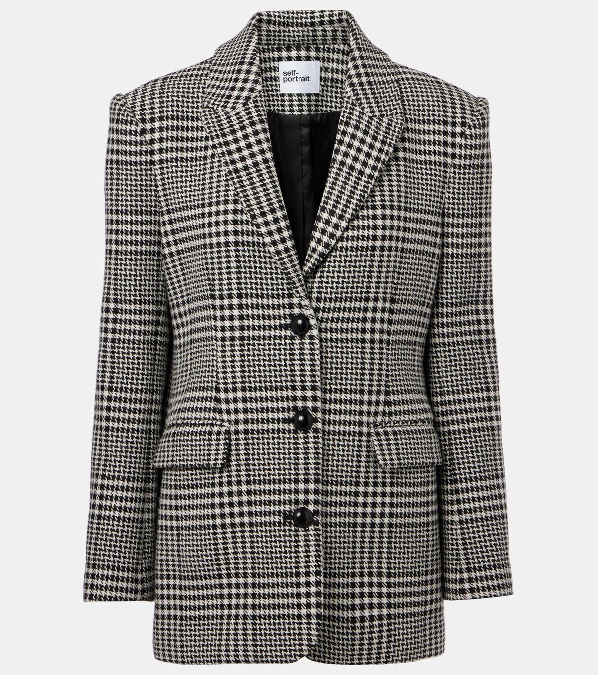 Self-Portrait Hundstooth oversized blazer