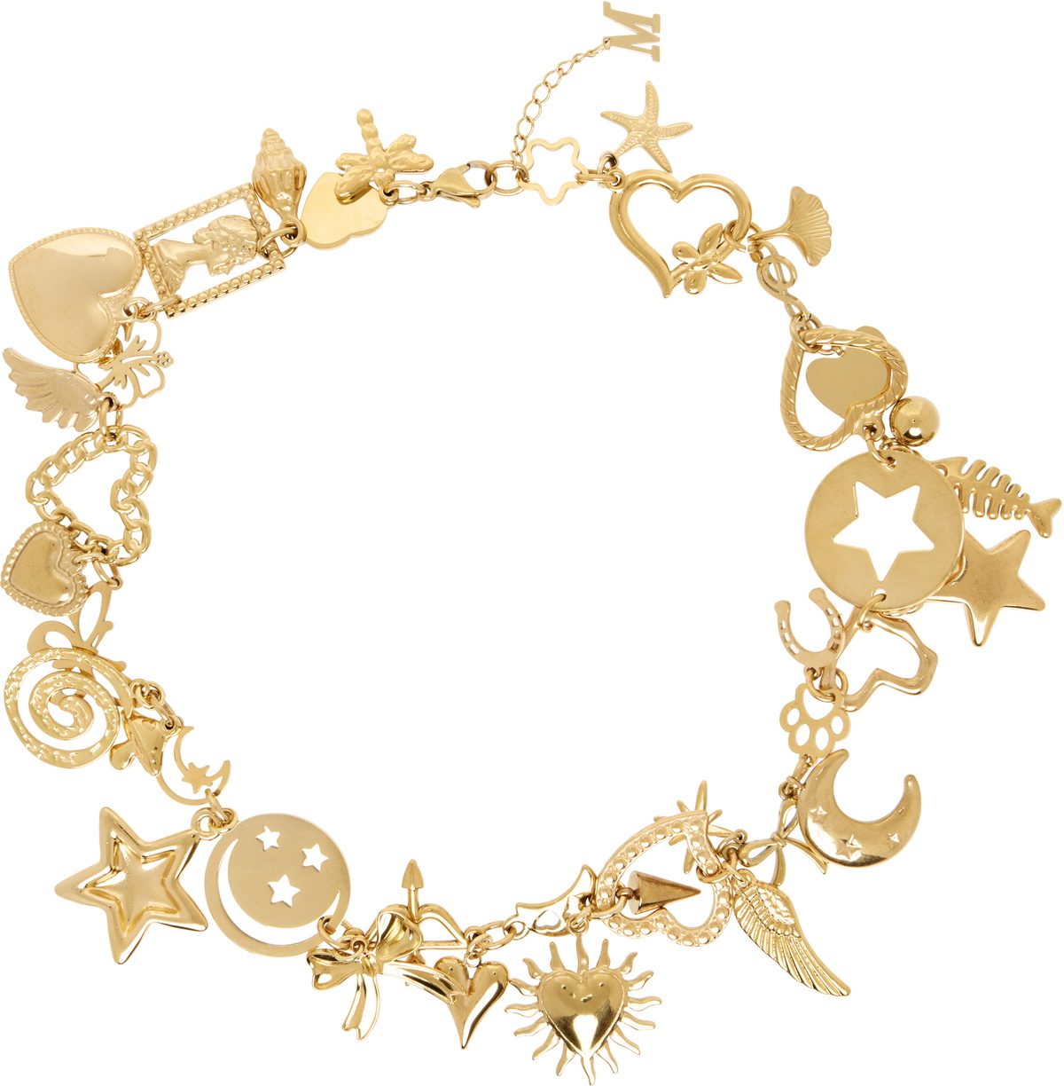 Marland Backus Gold Charm Necklace