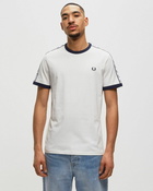 Fred Perry Taped Ringer Tee White - Mens - Shortsleeves