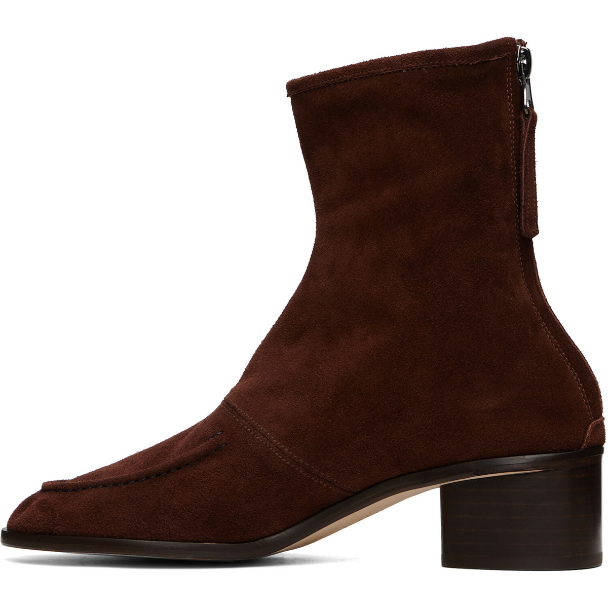 HEREU Brown Juliol Calf Suede Heeled Boots