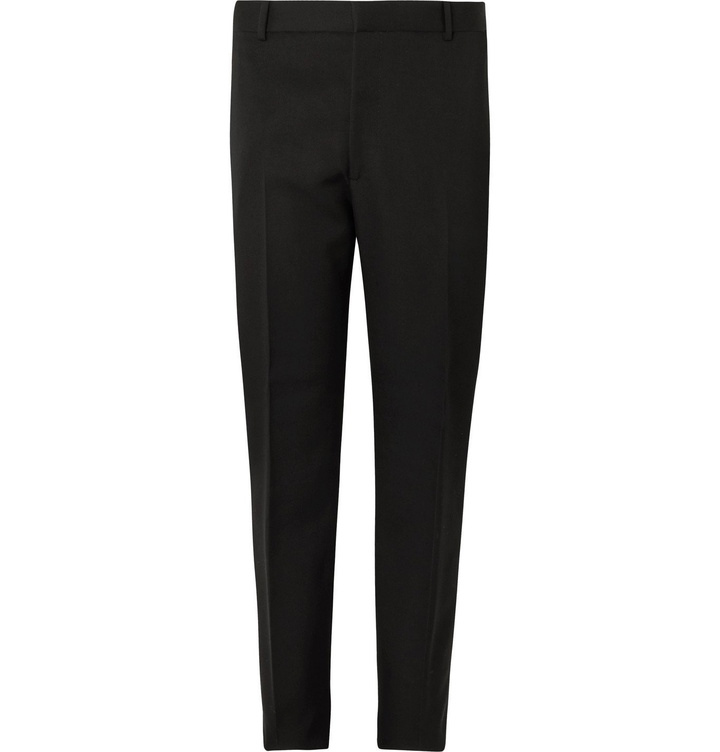 Photo: ALEXANDER MCQUEEN - Tapered Wool-Barathea Trousers - Black