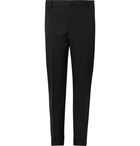 ALEXANDER MCQUEEN - Tapered Wool-Barathea Trousers - Black