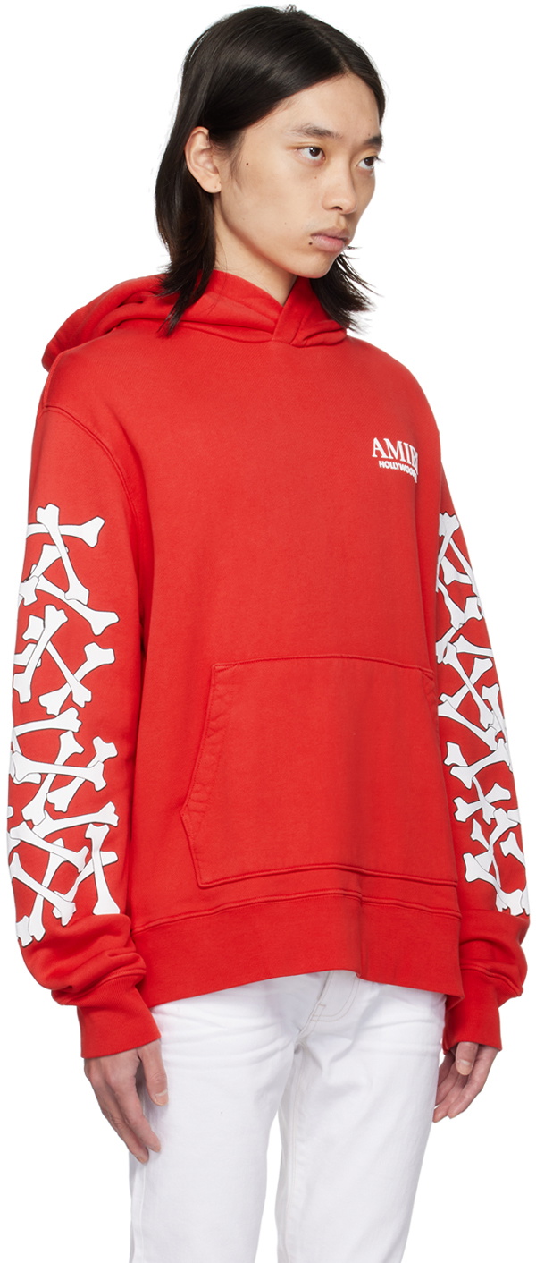 AMIRI BONES STACKED HOODIE ブラック　レッド AMIRI Red Bones Stacked Hoodie Amiri
