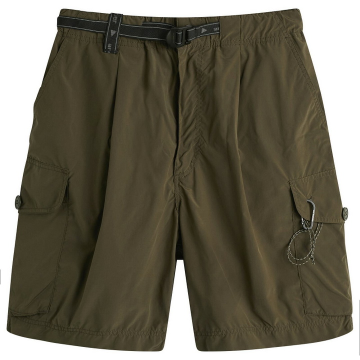 Photo: and wander Men's Oversized Cargo Shorts in Khaki