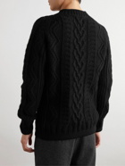 Howlin' - Super Cult Slim-Fit Cable-Knit Virgin Wool Sweater - Black