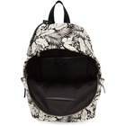 Saint Laurent Black and White Printed City Backpack