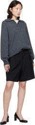 Cordera Gray Merino Wool Polo