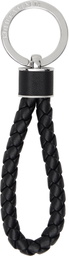 Bottega Veneta Black Intreccio Keychain