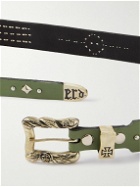 Enfants Riches Déprimés - Texas Serenade 4cm Studded Leather Belt - Green