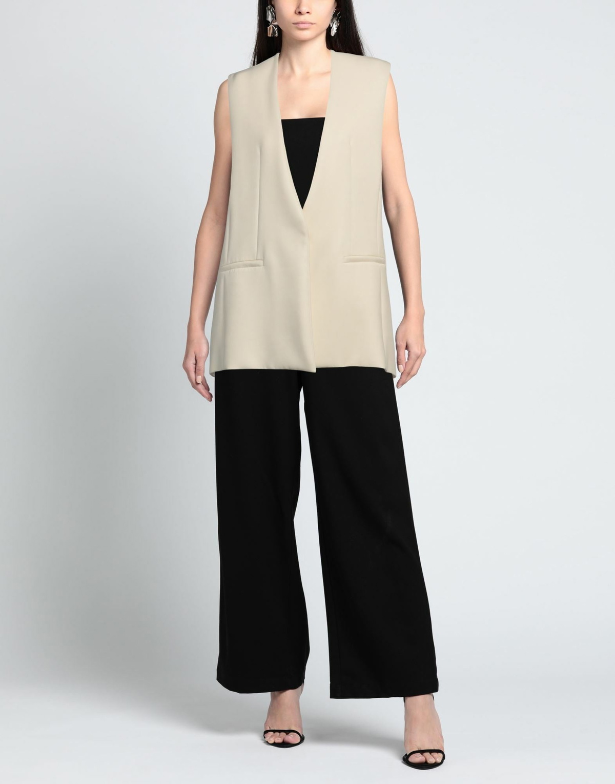 Amiri Womens Tailored Vest Ivory