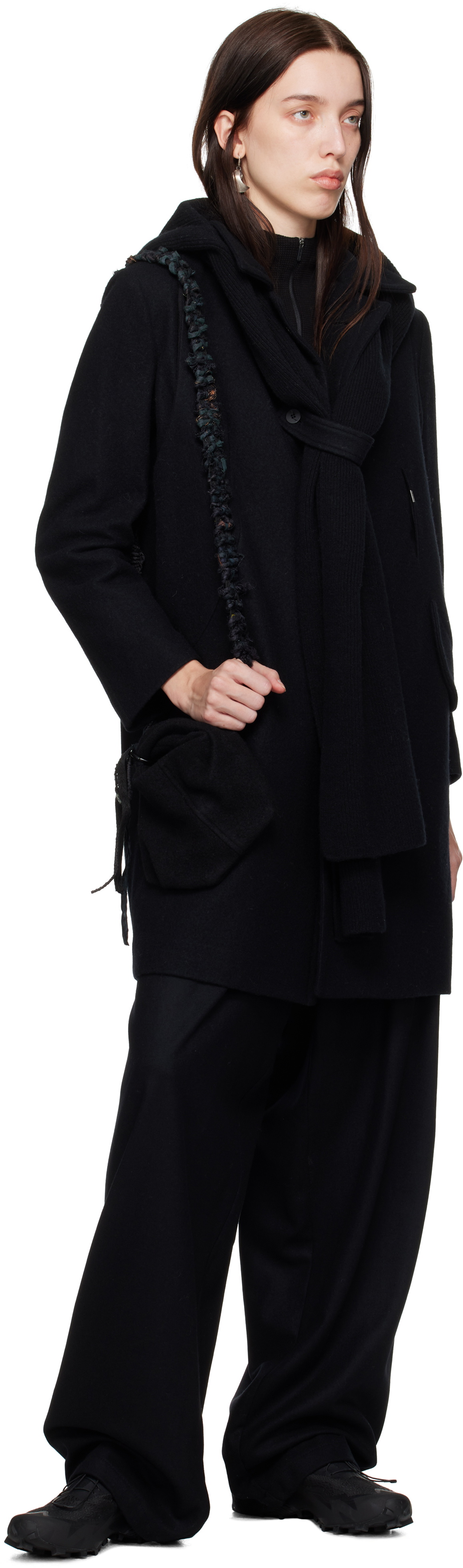 HYEIN SEO Black Wide Wool Trousers