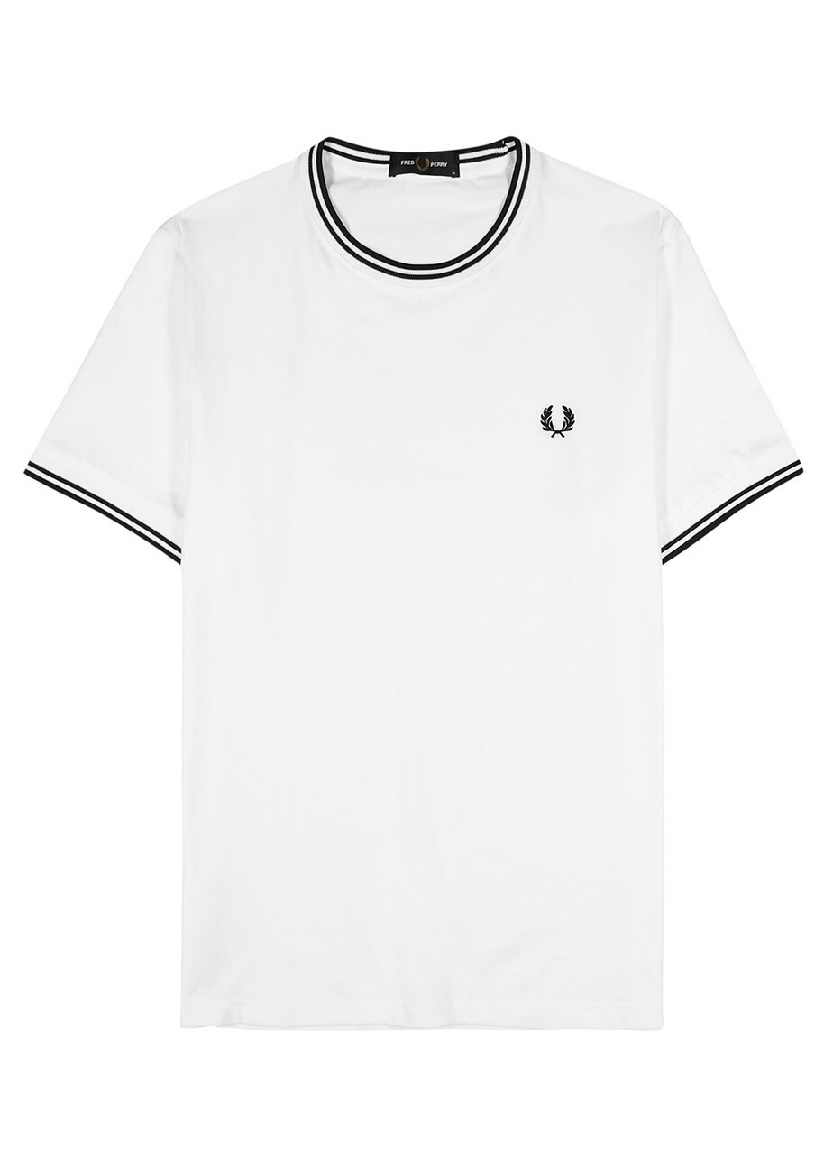 Fred Perry M1588 Cotton T-shirt White