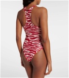 The Attico Zebra-print swimsuit
