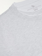 BRUNELLO CUCINELLI - Slim-Fit Layered Cotton-Jersey T-Shirt - Gray