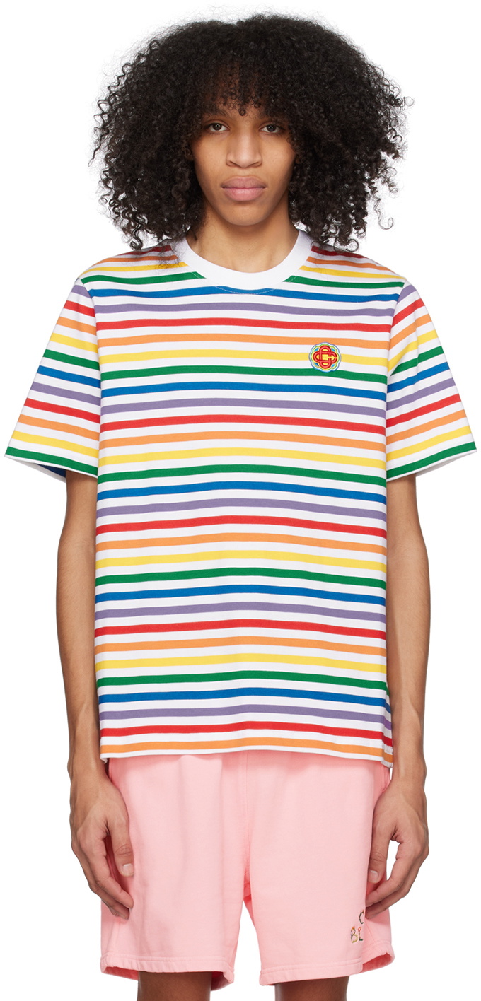 Casablanca Multicolor Striped T-Shirt Casablanca