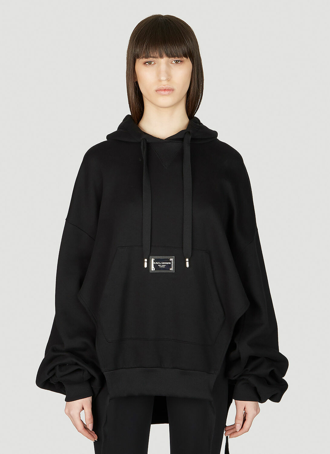 Dolce & Gabbana Logo Plaque Hooded Sweatshirt