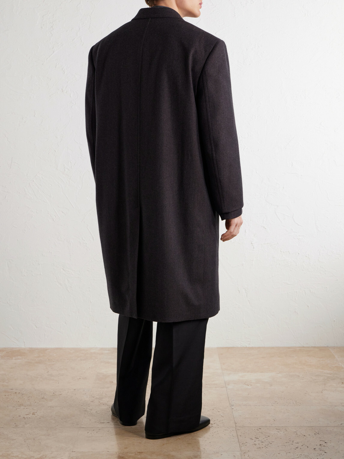 LEMAIRE - Woven Cashmere-Blend Coat - Brown